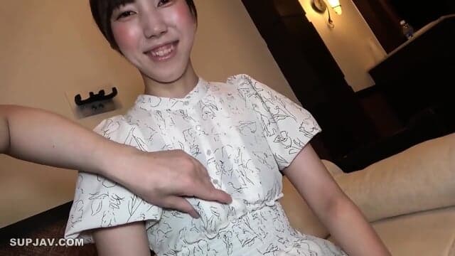 Cute Japanese Teen. Short Haire, Nice Tits And Face