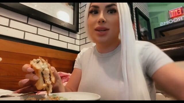 Amazing blonde bitch teasing