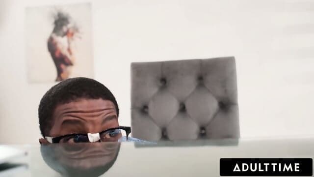 ADULT TIME - Redhead Stella Luxx CAUGHT IT Nerd Masturbating While Watching Her Pussy Under Table