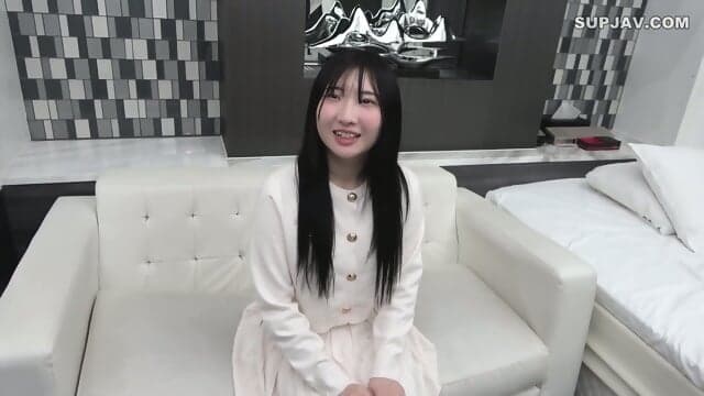 Cute Japanese Girl In A White Dress. Nice Body And Tits