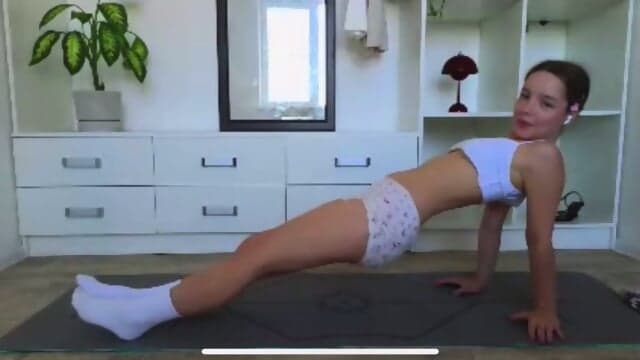 Adorable Blonde Teen Striptease