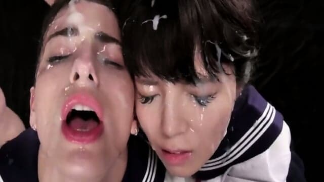 Babes Get Cum Glazed All Over Their Pretty Faces