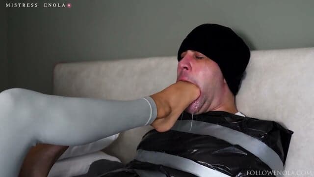 Enola deep foot gagging