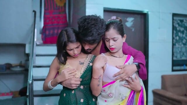 Indian Husband Fucking Hard His Both Horny Wifes