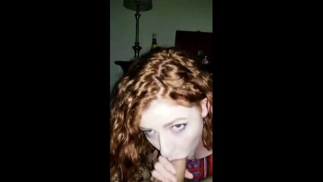 Hot Redhead Sucking Cock And Swallowing