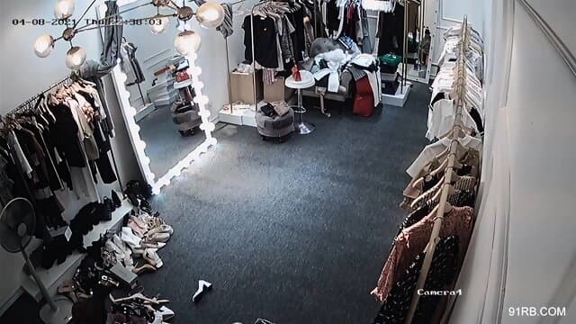 The proprietress tries on the clothes in the store everyday