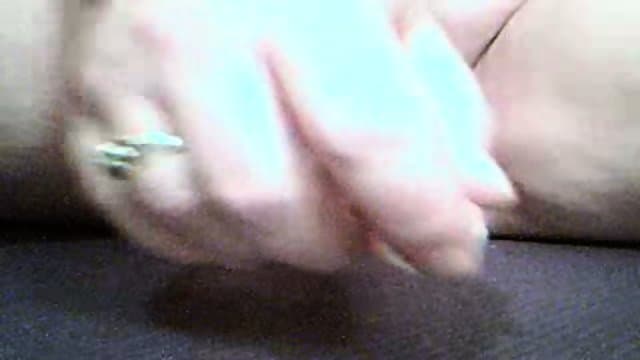 Submissive morsel fucks a candy cane